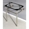 Fauceture VBH242030SN Templeton 24" x 20-3/8" x 30" Brass Console Sink Legs, Nkl VBH242030SN - alternate 2